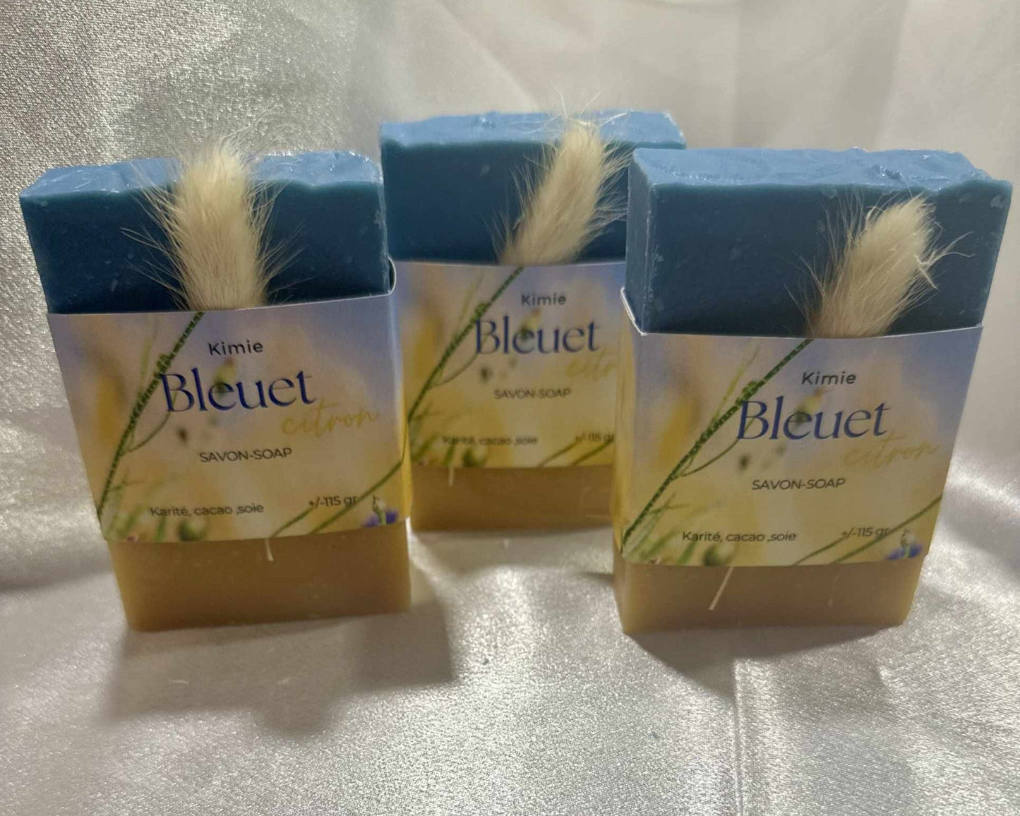 savon artisanal pour le corps bleuets et citron