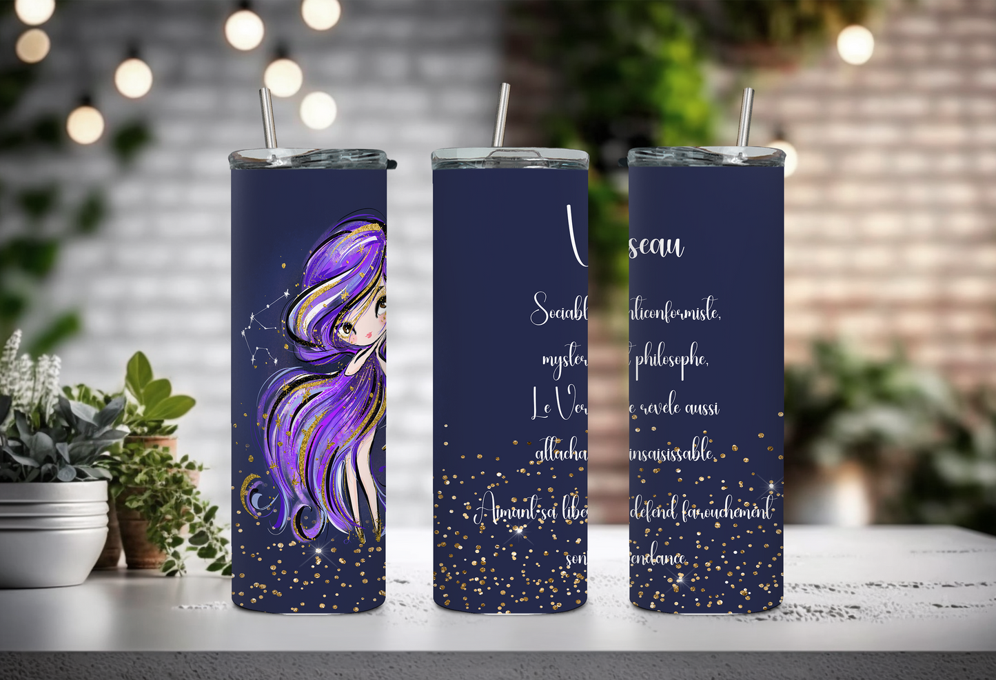 design numérique, sublimation, signe astrologique verseau