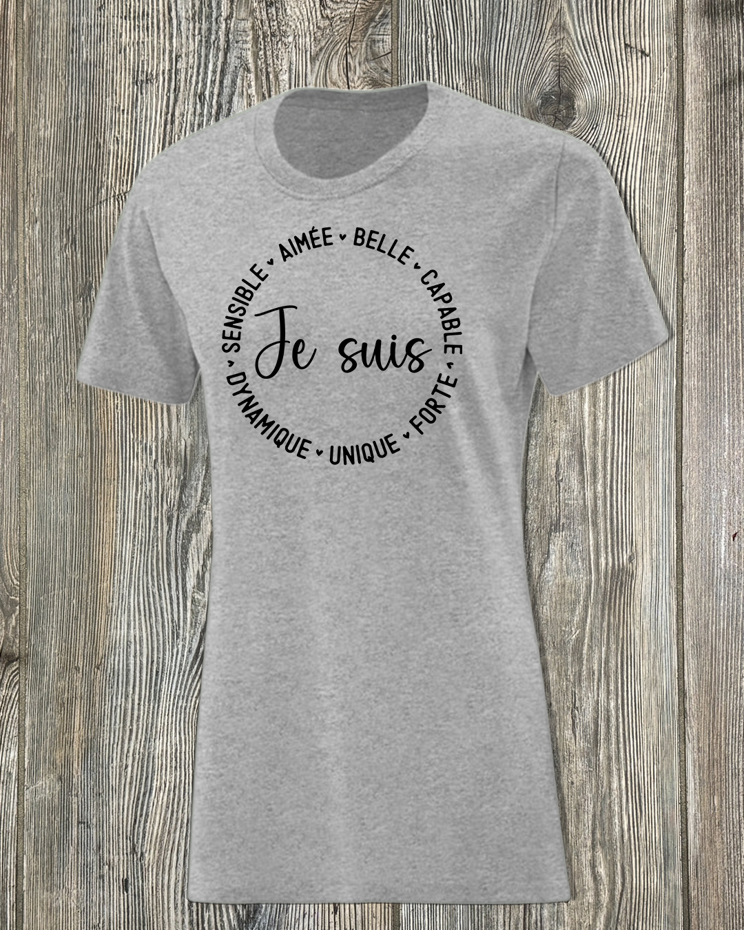 t-shirt je suis, gris