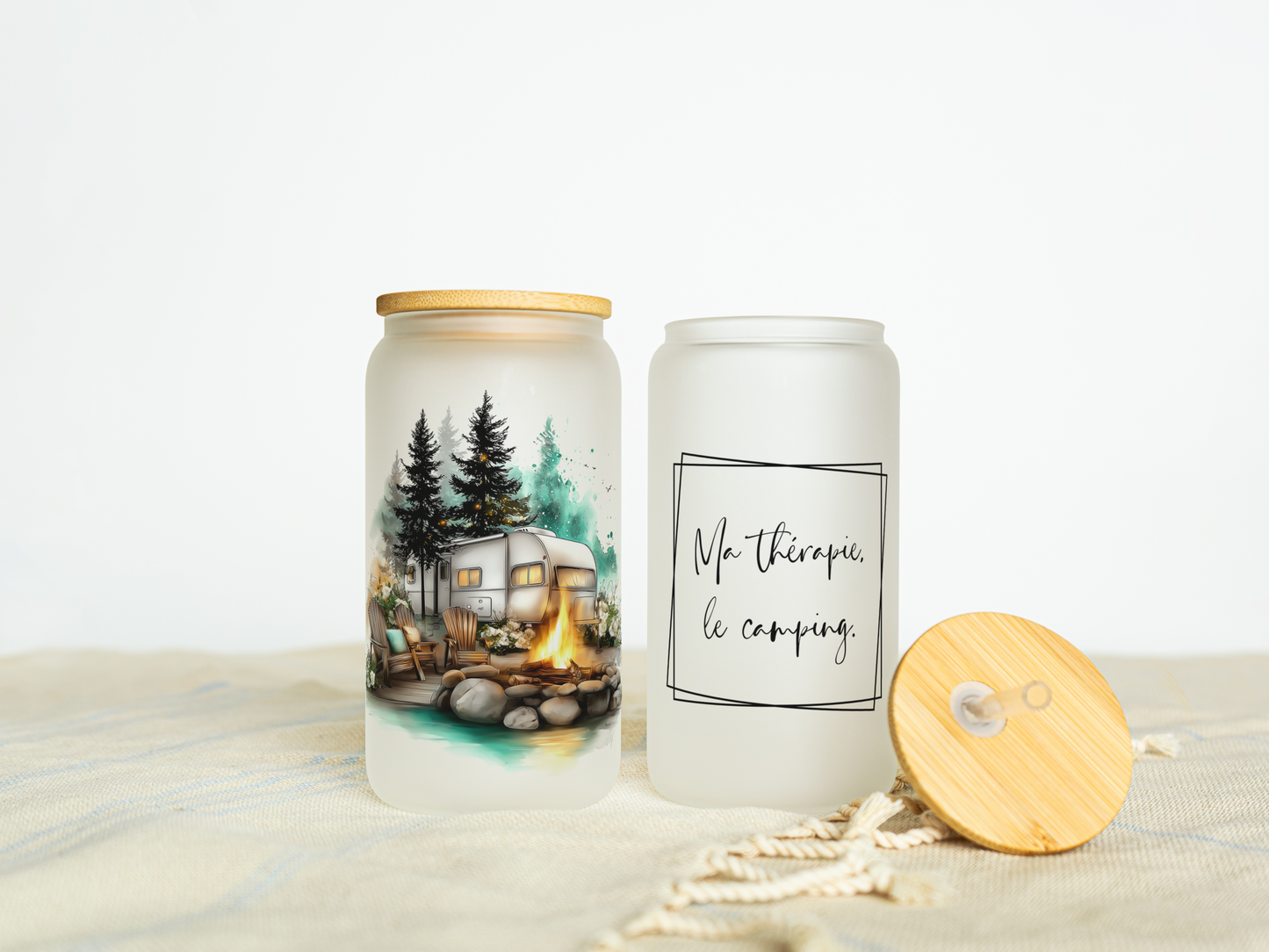 verre givré, roulotte, camping