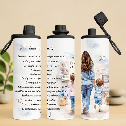 bouteille isotherme 20 oz, cadeau éducatrice