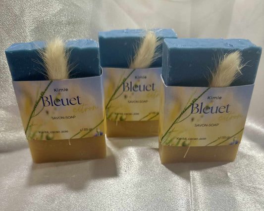 savon artisanal pour le corps bleuets et citron