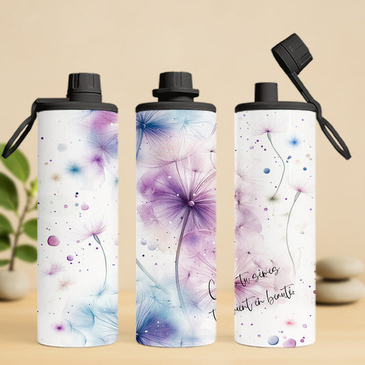 bouteille isotherme 20 oz, dandelion, pissenlits