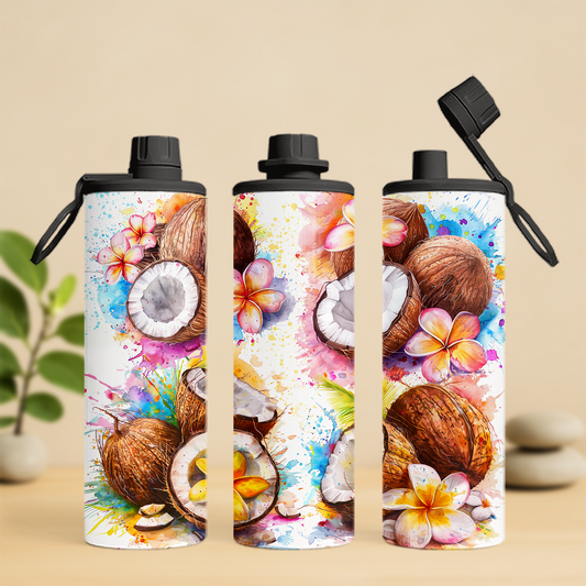 Bouteille isotherme 20 oz - Noix de coco
