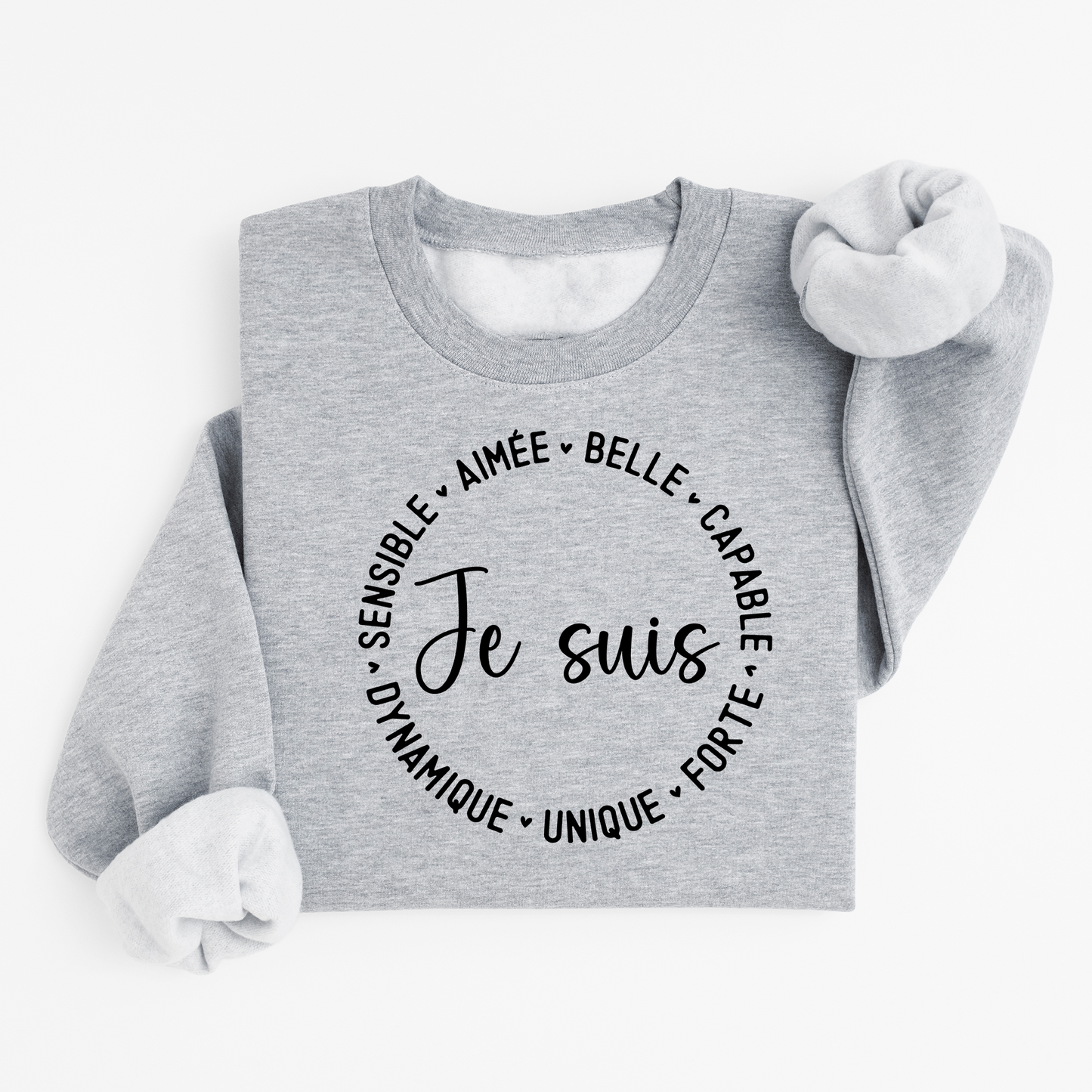 Chandail à col rond / crewneck , Je suis