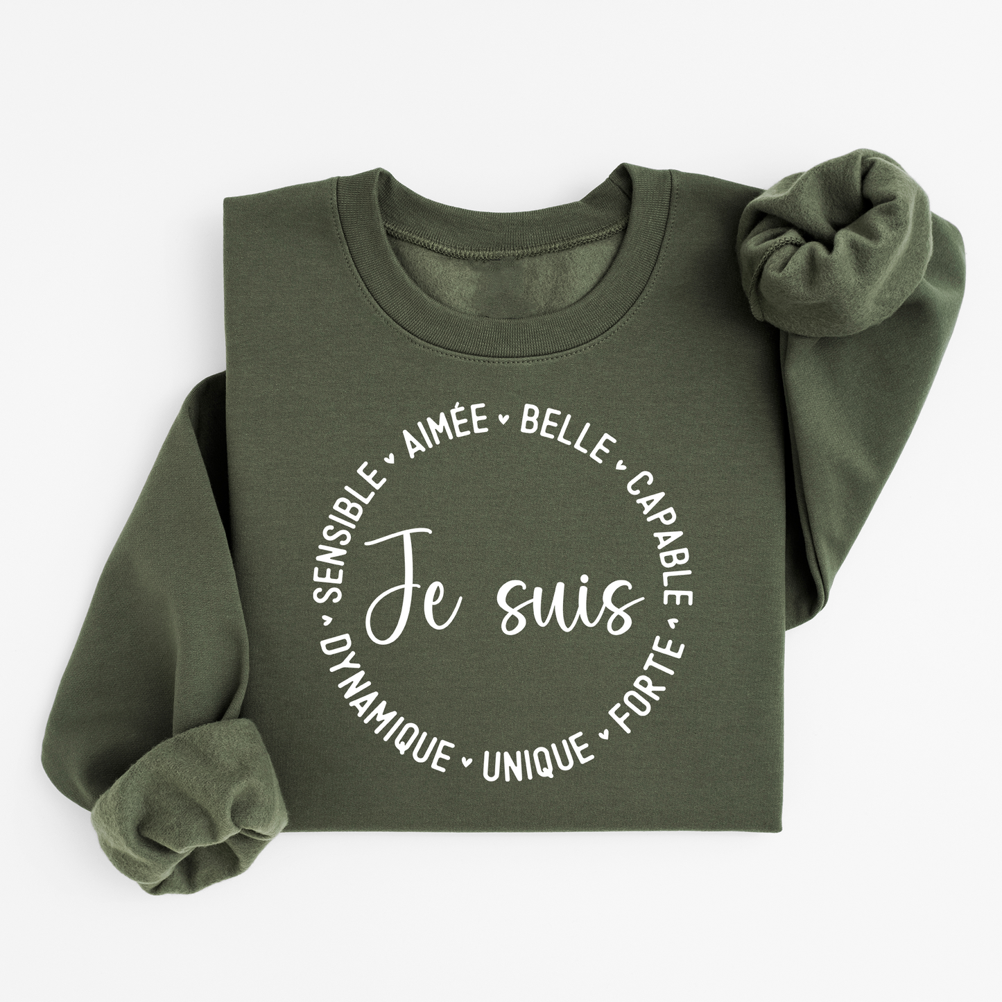 Chandail à col rond / crewneck , Je suis