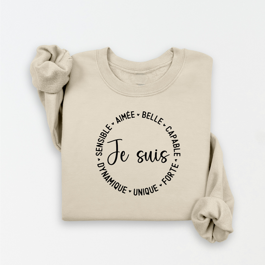 Crewneck/ Chandail à col rond, Je suis
