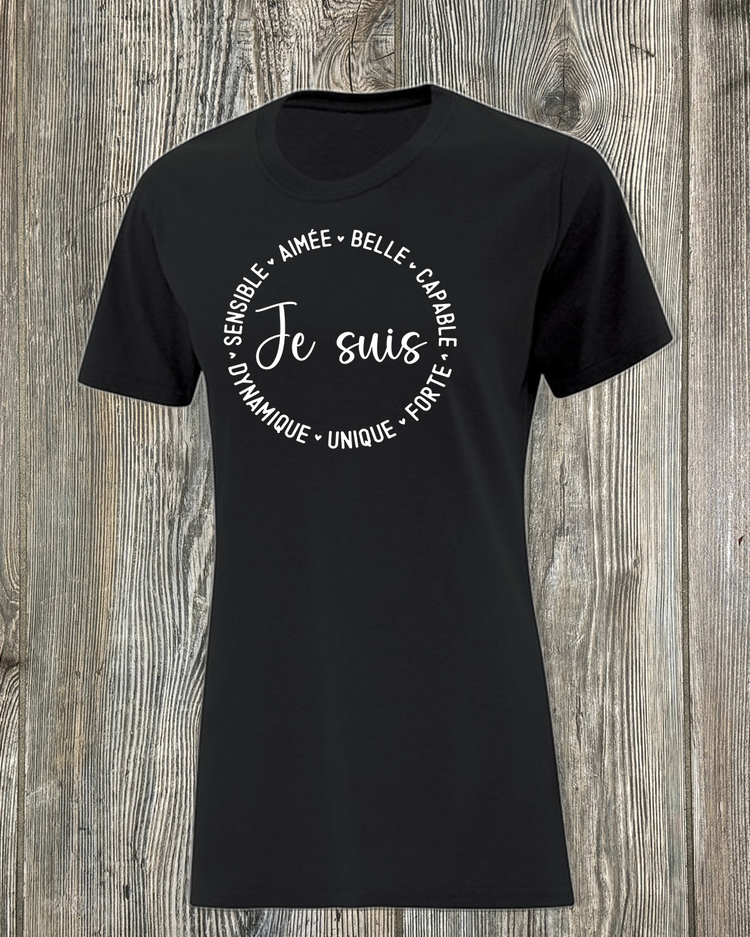 t-shirt je suis, noir