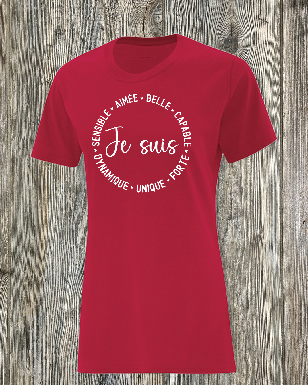t-shirt je suis, rouge