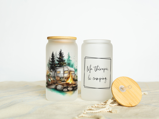 verre givré, roulotte, camping