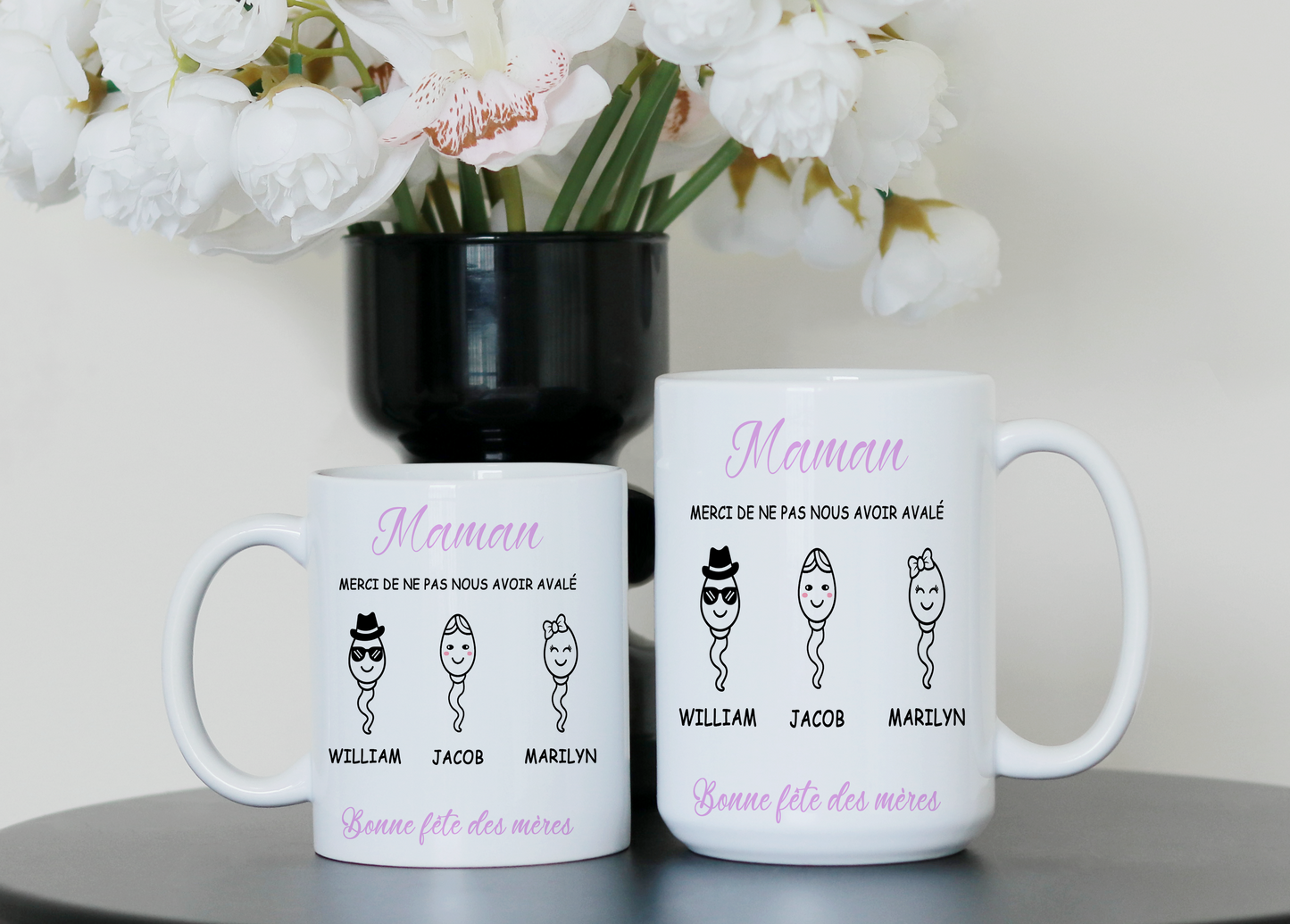 Tasse en céramique - Merci de ne pas nous avoir avalés