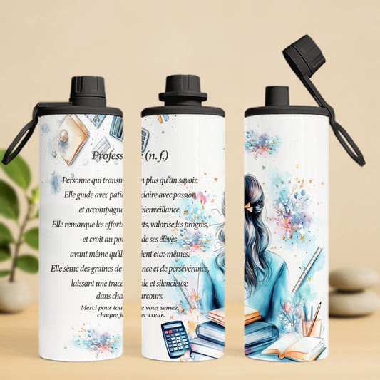bouteille isotherme 20 oz, cadeau professeure, enseignante