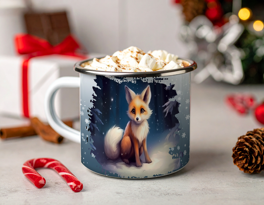 Tasse en émail, Renard