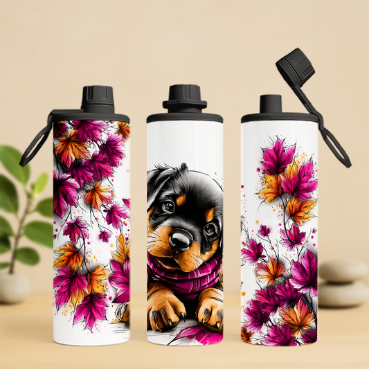 bouteille isotherme 20 oz, rottweiler, automne