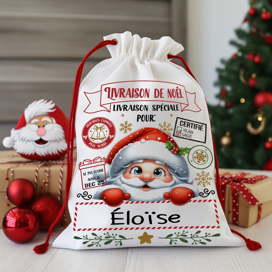 sac père noël, hotte, cadeaux